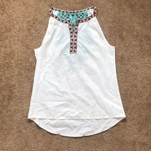 White tribal summer tee